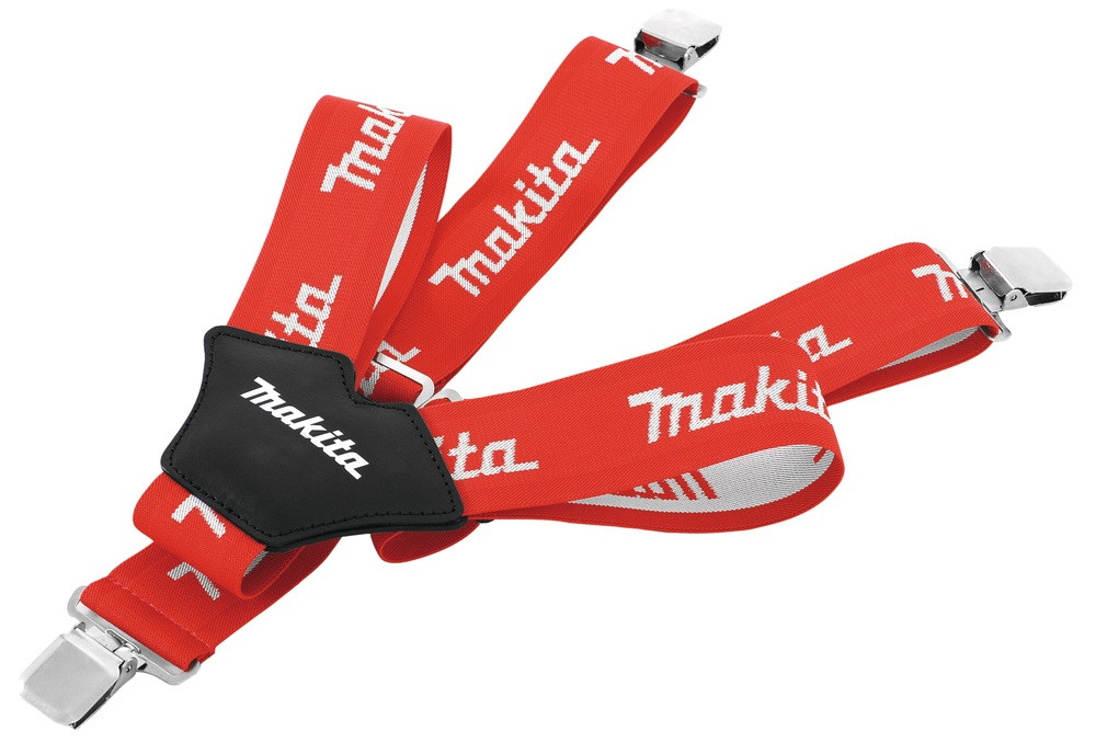 Makita Braces With Clips Red Black P-72176